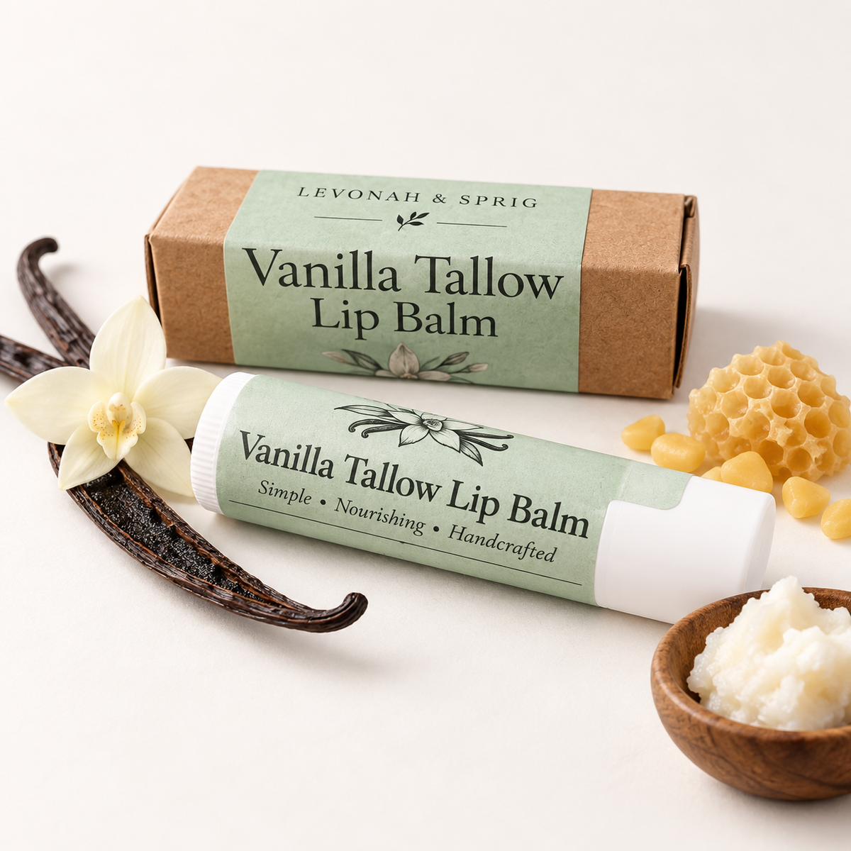 LEVONAH & SPRIG Vanilla Tallow Lip Balm