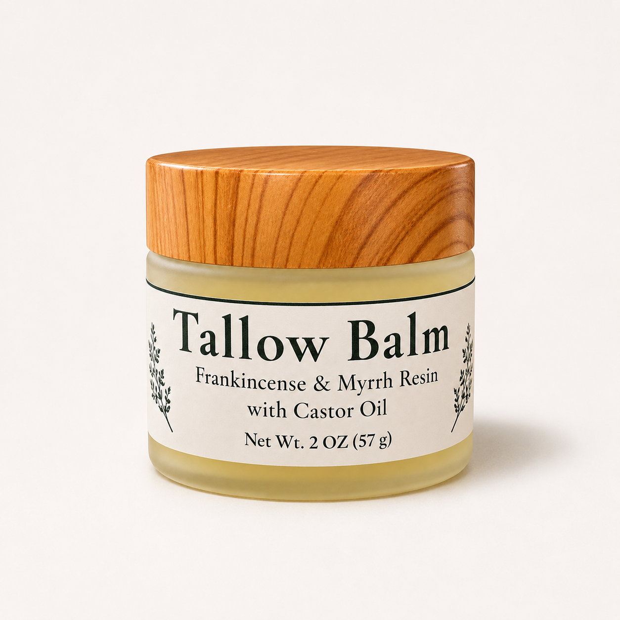 Vanilla Bean–Infused Tallow Balm with Frankincense & Myrrh Resin with Castor Oil